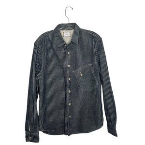 Joe's Jeans Blue Pinstripe Button-Up Shirt
